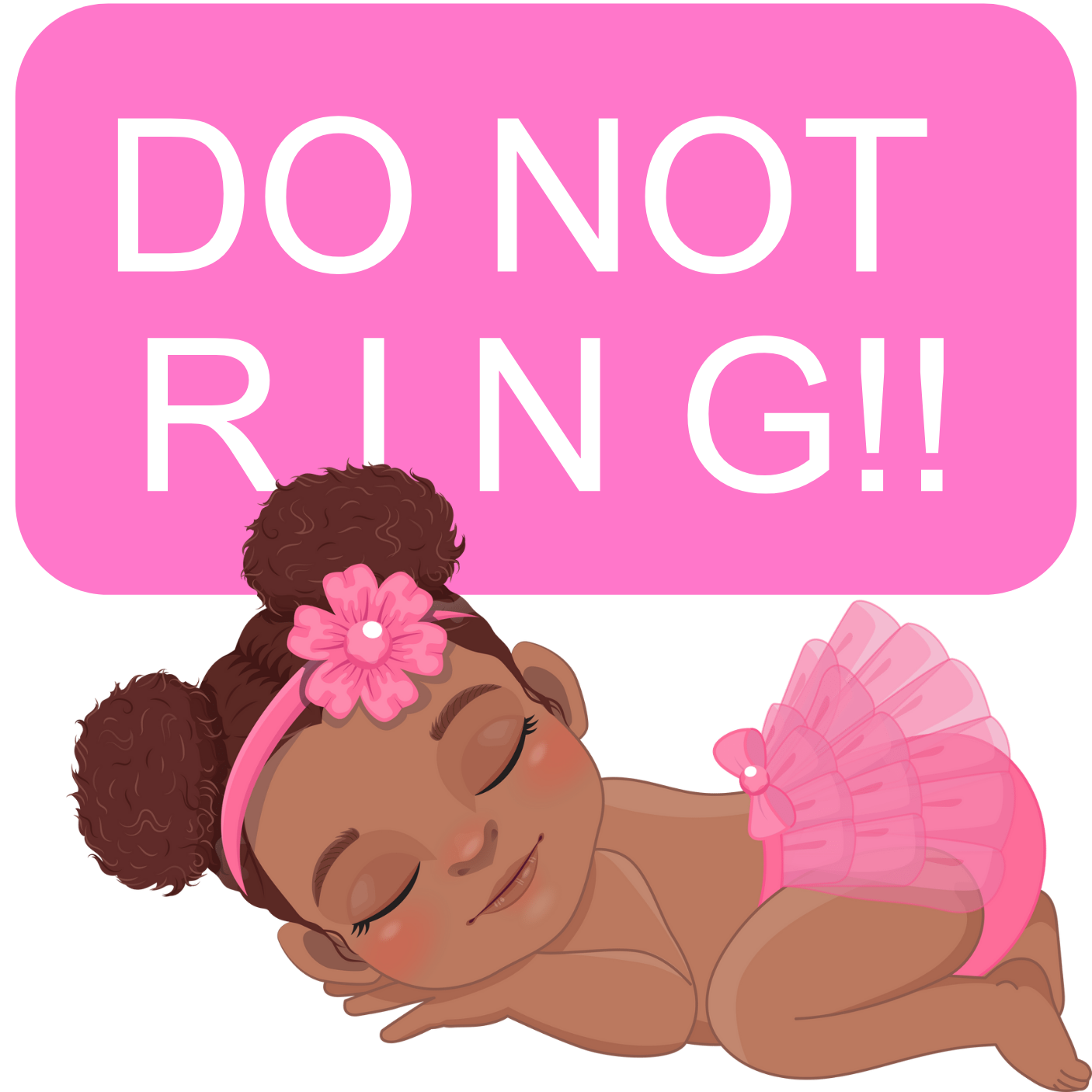 Sleeping Baby Girl 3D Sticker