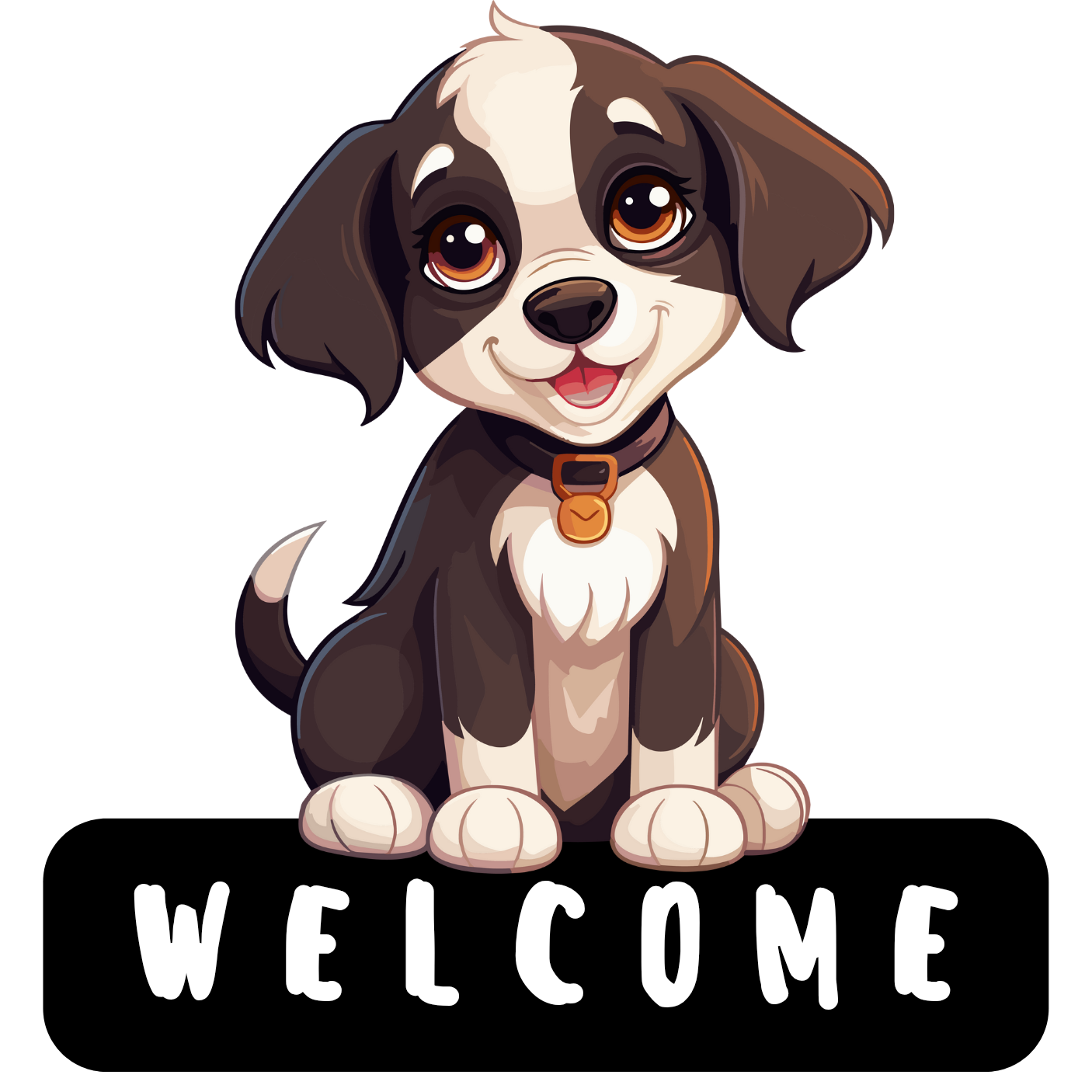 Welcome puppy 3D Sticker